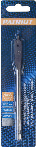 Изображение товара Сверло PATRIOT По дереву перовое 10х150мм / 815010181