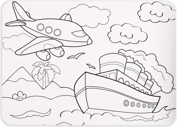 Изображение товара Развивающая игра Puzzle Time Транспорт. С раскраской / 4659725 (34эл)