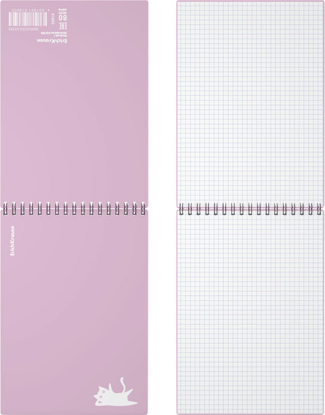 Изображение товара Блокнот Erich Krause Brave Cats / 61993 (80л, фиолетовый)