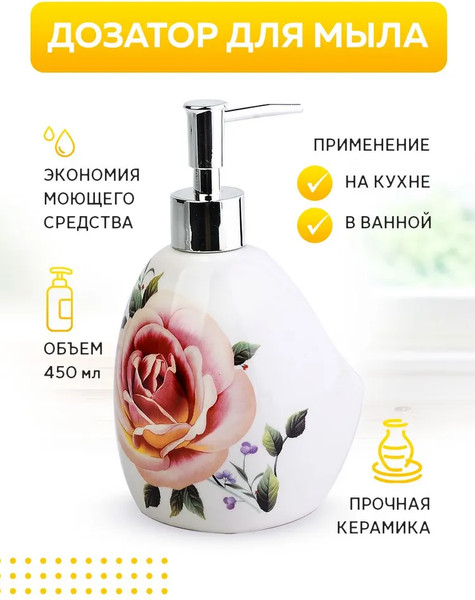 Изображение товара Дозатор для жидкого мыла Loraine 27746