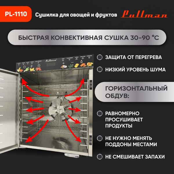 Изображение товара Сушилка для овощей и фруктов Pullman PL-1110