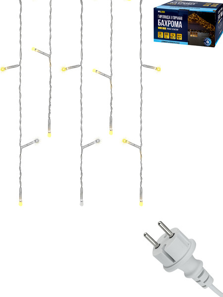 Изображение товара Светодиодная бахрома Miled 600 ламп 120 линий / НГУ-0083 (25м, теплый белый)