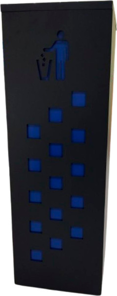 Изображение товара Урна уличная BZT DumKK (серый муар/синий)