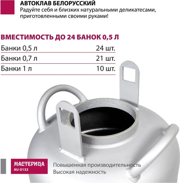 Изображение товара Автоклав для консервирования Мастерица Белорусский AU-0133 (33л)
