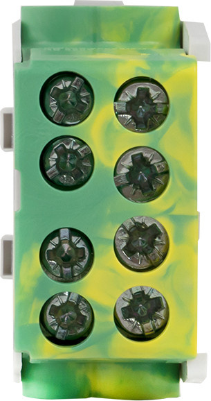 Изображение товара Клемма КС КВС распределительная с двойным винтом 2x25/2x16 / 92085 (желтый/зеленый)