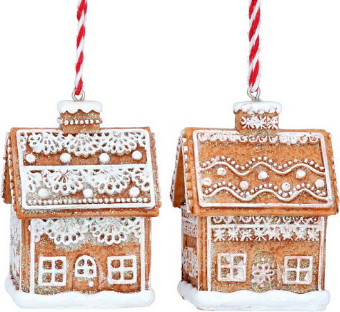 Изображение товара Елочная игрушка Gisela Graham Ski Lodge. Пряничный домик / 10489