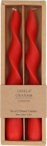 Изображение товара Набор свечей Gisela Graham Carnival / 51929 (2шт, красный)