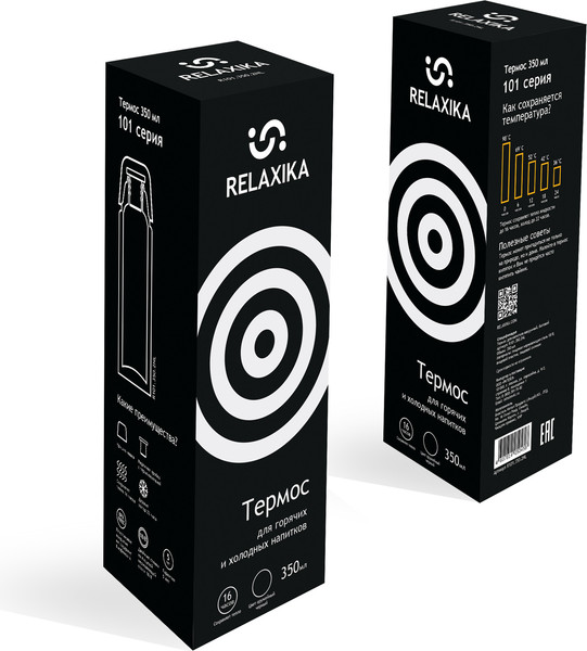 Изображение товара Термос для еды Relaxika 101 (350мл, вороненая сталь/без логотипа)