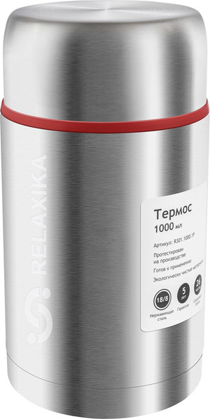 Изображение товара Термос для еды Relaxika 301 (1л, вороненая сталь)