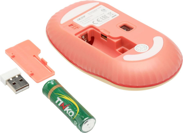 Изображение товара Мышь Acer OMR205 / ZL.MCEEE.02L (розовый/бежевый)