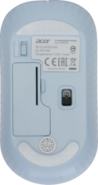 Изображение товара Мышь Acer OMR205 / ZL.MCEEE.02H (белый)