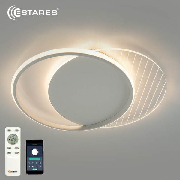 Изображение товара Люстра Estares Amato 60W 2R-APP-400x505x52-WHITE/WHITE/CLEAR-220-IP20