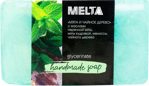Изображение товара Мыло твердое Melta Бленд Мята и чайное дерево (100г)