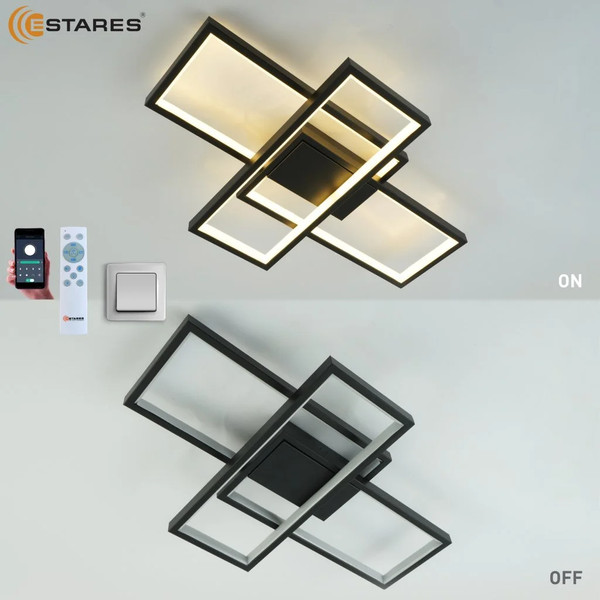 Изображение товара Люстра Estares Sven 65W 3S-APP-550x360x80-BLACK/WHITE-220-IP20