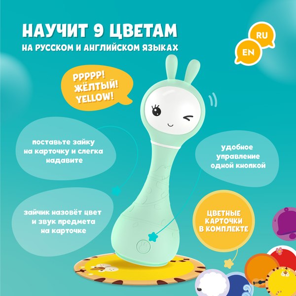 Изображение товара Интерактивная игрушка Alilo Умный зайка R1 / 60348N (мятный)