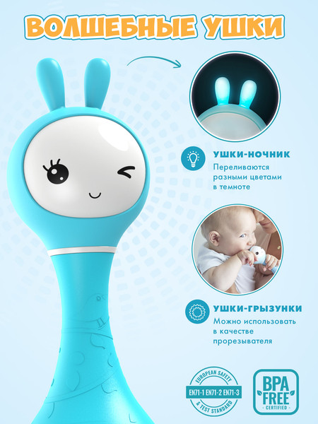 Изображение товара Интерактивная игрушка Alilo Умный зайка R1 / 60905N (голубой)