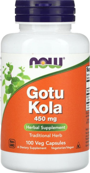 Изображение товара Пищевая добавка NOW Gotu Kola 450mg (100капсул)