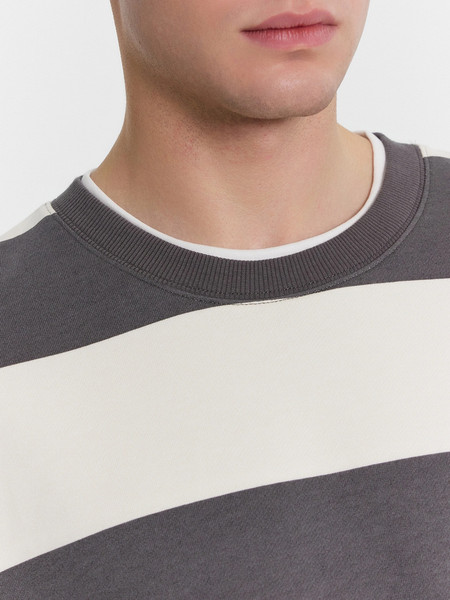 Изображение товара Свитшот Mark Formelle 121813/1 (р.112-182/188, серо-молочная полоска)