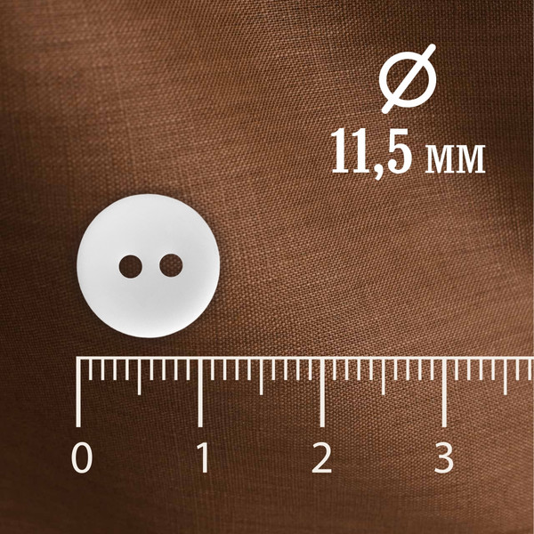 Изображение товара Набор пуговиц Sentex P-001-11.5/2 (20шт, белый)