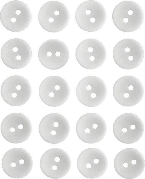 Изображение товара Набор пуговиц Sentex P-001-11.5/2 (20шт, белый)