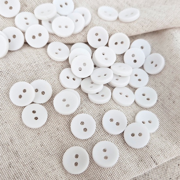 Изображение товара Набор пуговиц Sentex P-001-11.5/2 (20шт, белый)