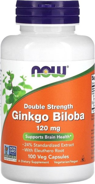 Изображение товара Пищевая добавка NOW Ginkgo Biloba 120mg (100капсул)