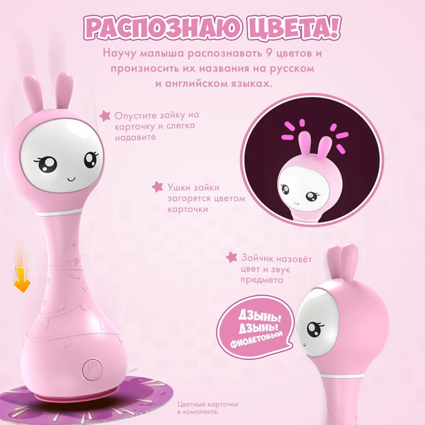 Изображение товара Интерактивная игрушка Alilo Умный зайка R1 / 60908N (розовый)