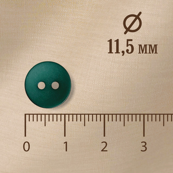 Изображение товара Набор пуговиц Sentex P-001-11.5/2 (100шт, изумруд)
