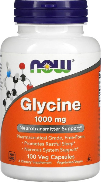 Изображение товара Глицин NOW 1000mg (100капсул)
