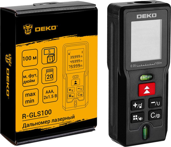 Изображение товара Лазерный дальномер Deko R-GLS100 / 083-3602