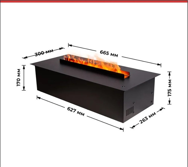 Изображение товара Электрокамин RealFlame 3D Cassette 630 Black Panel