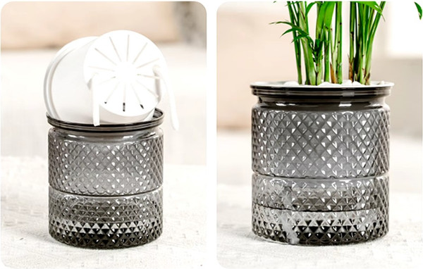 Изображение товара Кашпо BOTANICA Crystal 10.5x11см (серый)