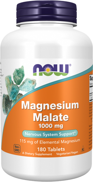 Изображение товара Минерал NOW Magnesium Malate 1000mg (180таблеток)