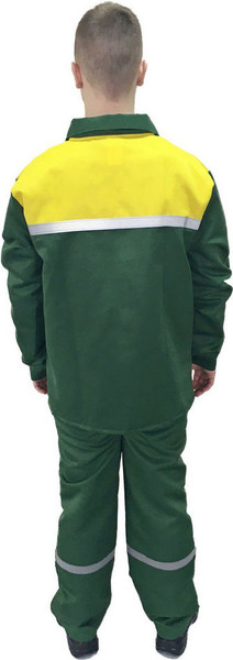 Изображение товара Комплект рабочей одежды Барсегян Л.Р. Рабочий-1 (р.52-54, 170-176, зеленый/желтый)