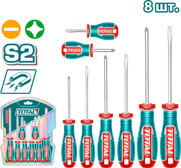 Изображение товара Отвертка TOTAL TKSDS0826 (8шт)