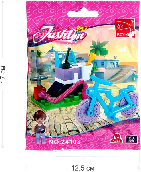 Изображение товара Конструктор Keyixing Девчонки. Велосипедный сервис 24103 / 1552114