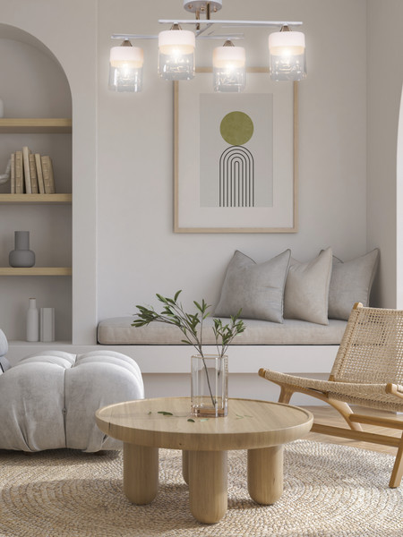 Изображение товара Люстра Aitin-Pro НПБ 02-4x60-101 / 6096/4 (белый/зотоло)