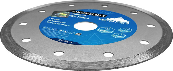 Изображение товара Отрезной диск алмазный Vertex Tools 04-125-3