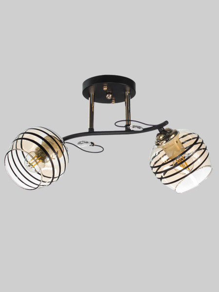 Изображение товара Потолочный светильник Aitin-Pro НПБ 02-2x60-101 / N6432/2 (черный/золото)