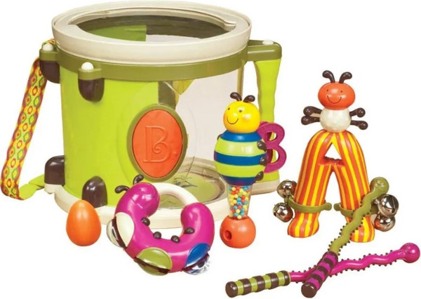 Изображение товара Музыкальная игрушка B.Toys Набор музыкальных инструментов с барабаном и погремушками 68605