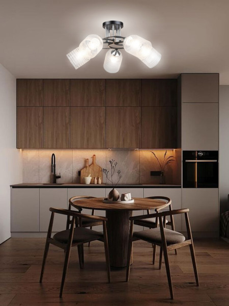 Изображение товара Люстра Aitin-Pro НПБ 02-5x60-101 / K2246/5 (черный/хром)