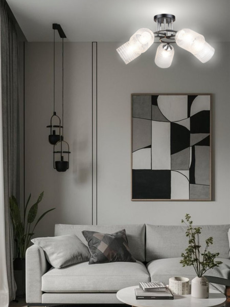 Изображение товара Люстра Aitin-Pro НПБ 02-5x60-101 / K2246/5 (черный/хром)