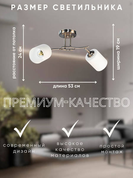 Изображение товара Спот Aitin-Pro НПБ 02-2x60-101 / N6410/2 (титан)