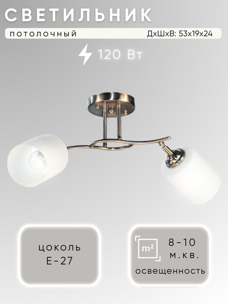 Изображение товара Спот Aitin-Pro НПБ 02-2x60-101 / N6410/2 (титан)