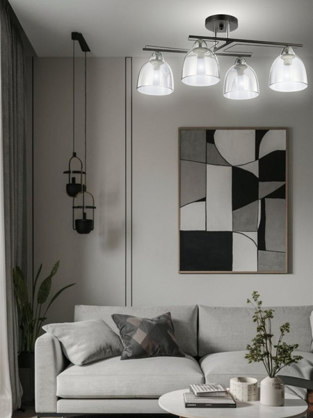 Изображение товара Люстра Aitin-Pro НПБ 02-4x60-101 / 6098/4 (черный/хром)