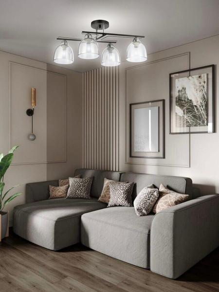 Изображение товара Люстра Aitin-Pro НПБ 02-4x60-101 / 6098/4 (черный/хром)