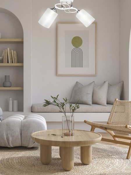 Изображение товара Потолочный светильник Aitin-Pro НПБ 02-2x60-101 / 6108A/2 (белый/хром)