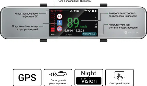 Изображение товара Видеорегистратор-зеркало Navitel MXR2700