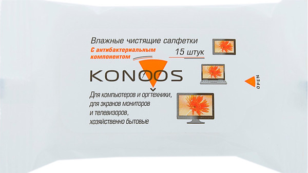 Изображение товара Салфетки для ухода за техникой Konoos KSN-15 (15шт)