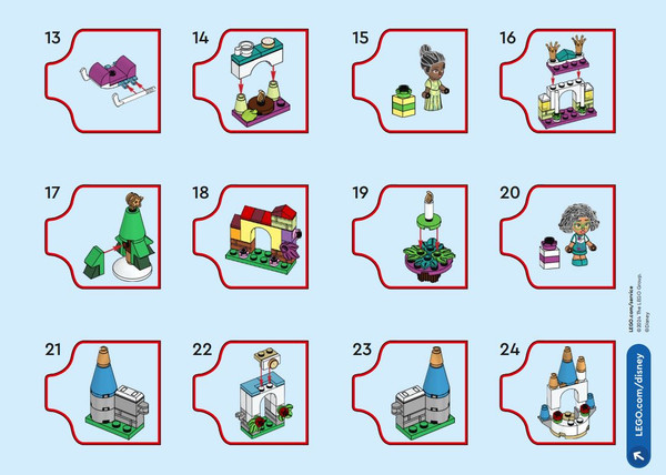 Изображение товара Конструктор Lego Disney Новогодний календарь 43253